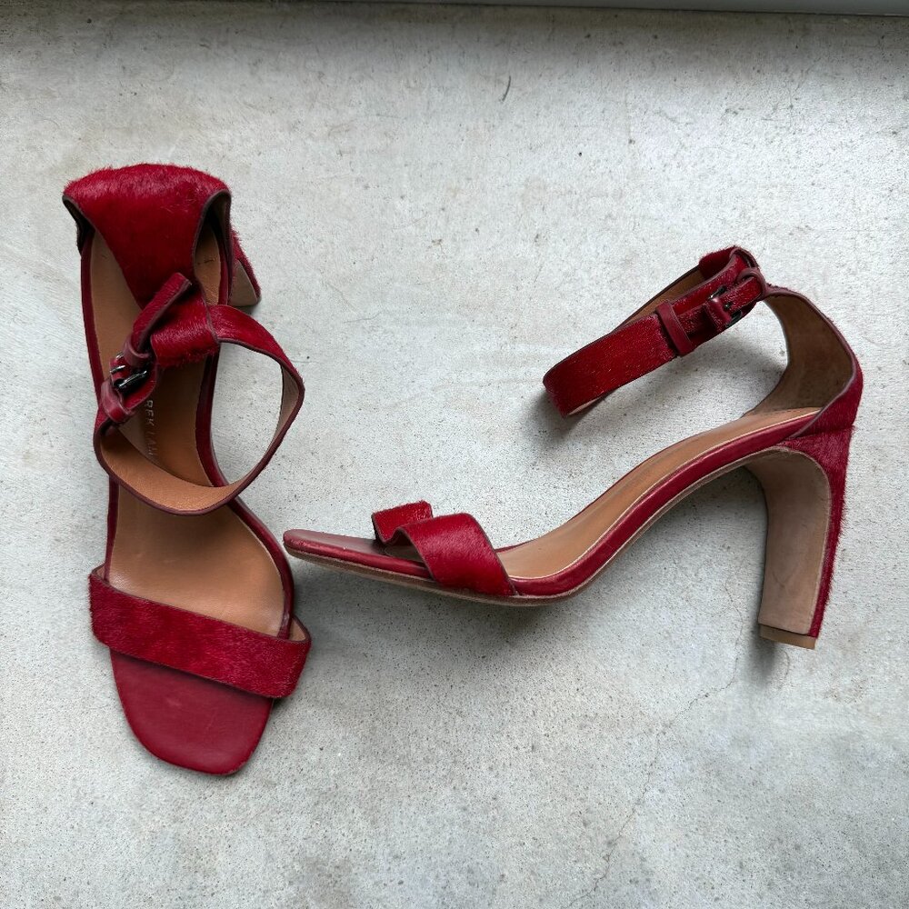 Derek Lam 10 Crosby Red Pony Hair heels 8